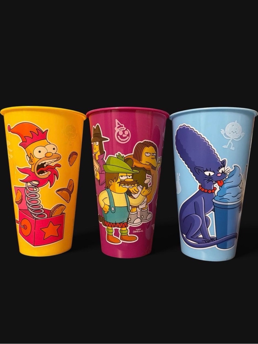 The Simpsons Treehouse of Horror Jack In The Box Collectible Cups 3 Piece Set